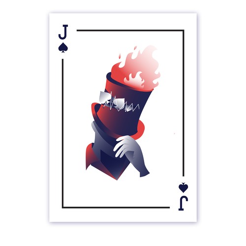 Original Artistic Poker Card Design Design von Zeuvy