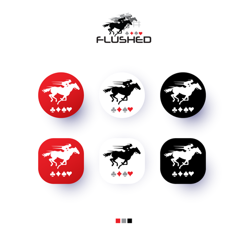 Flushed Icon Logo Design by i n s a n