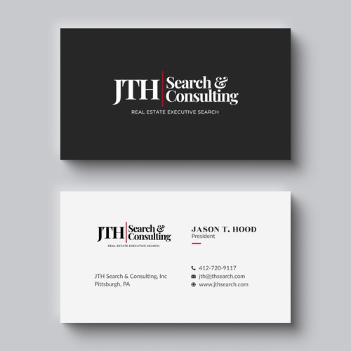 Business Card Design for Executive Search Firm Design by IK_Designs