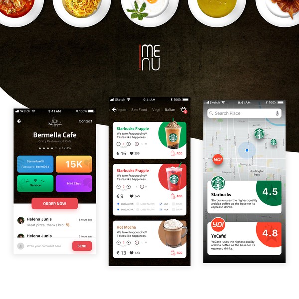 Design by Shautcou titled "Online Ordering App"