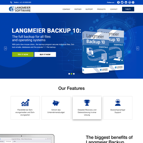 Redesign a Site for a Backup Software Design by Nikesu