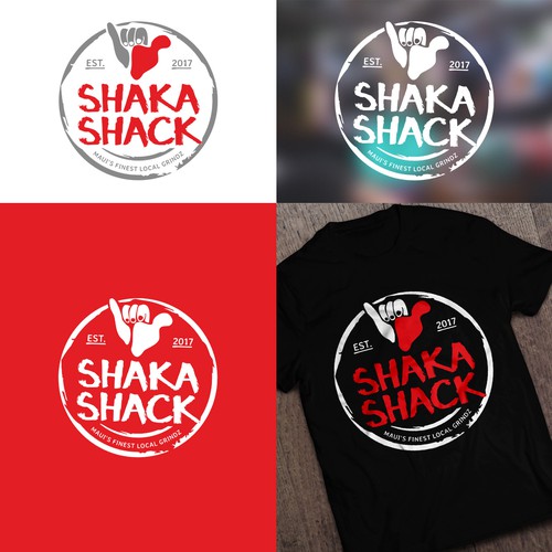 Diseño de Shaka Shack - Maui Food Cart Franchise Logo de Bender Design