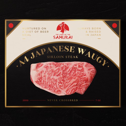 100% JAPANESE WAGYU STEAK Design by Kamilla Oblakova