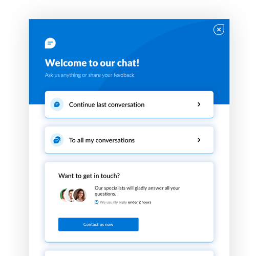 Designs | Support Chat widget design | Other web or app design contest