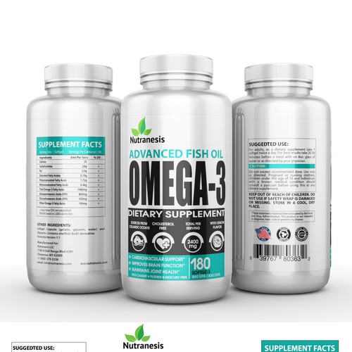 Create the Product Label for Omega-3 Design by syakuro