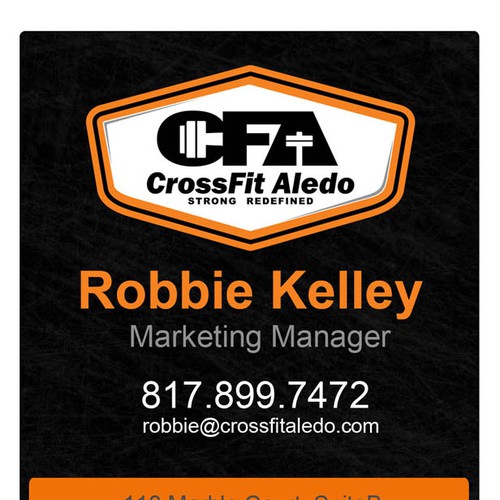 CrossFit Aledo needs new business cards! Guaranteed Contest  Réalisé par gelar