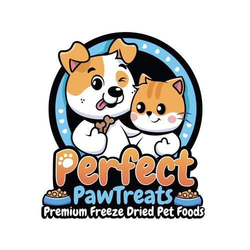 Perfect Paw Treats Modern & Vibrant Happy Logo Design by LastBlacker