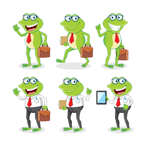 Create A Happy Business Frog For Tech Startup Design by Depanda7