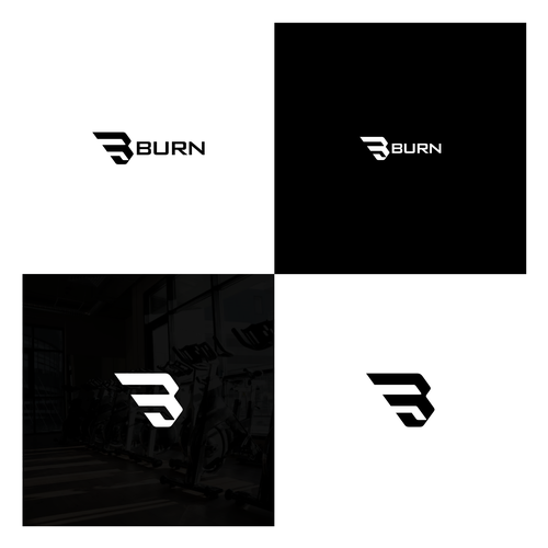 “Design a fierce, industrial-chic brand identity for a HIIT gym called BURN” Design by RowSheet