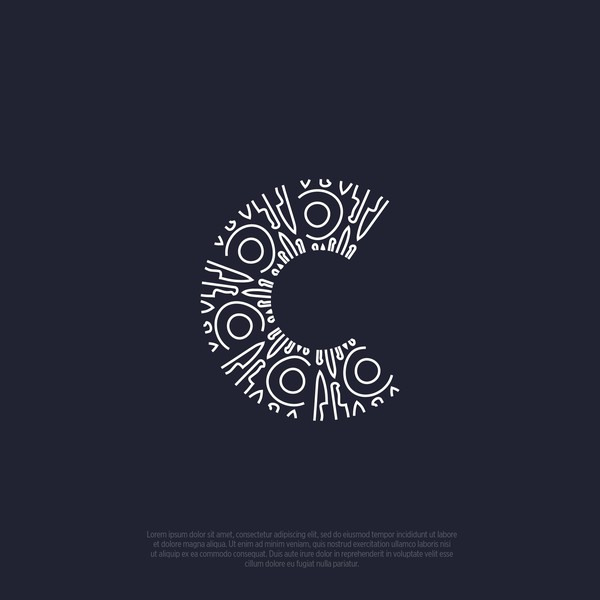 Logo concept for 'C' for a Chef, food content creator and garnishing, 