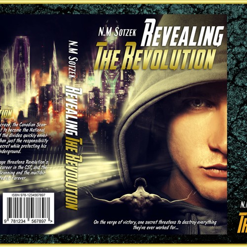 Design an awesome cover for Science/sports-fiction novel 'Revealing the Revolution' Design by FalaBogu