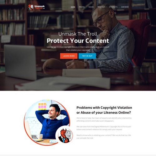 Create an elegant, striking website for a legal service Design by OMGuys™