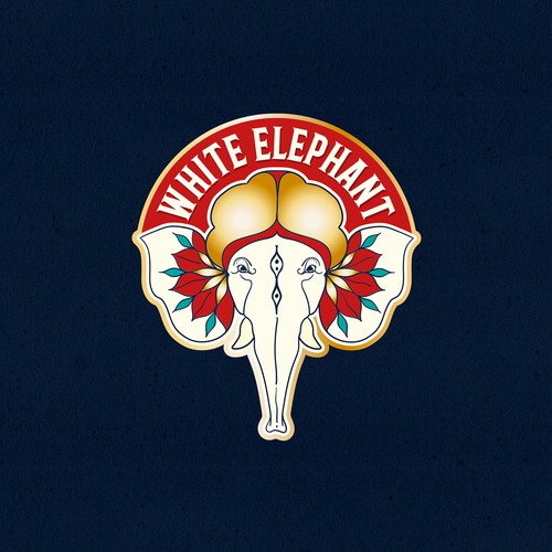 VectorilaさんのWhite Elephant Logoデザイン