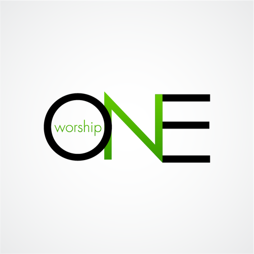 logo for ONE Worship Design by atsitra