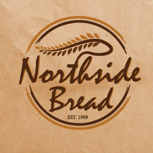 can you create a rustic logo for my bakery specializing in crusty, artisan bread? Ontwerp door JamieLoftus