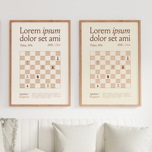 Chess poster theme-ontwerp door LITO.