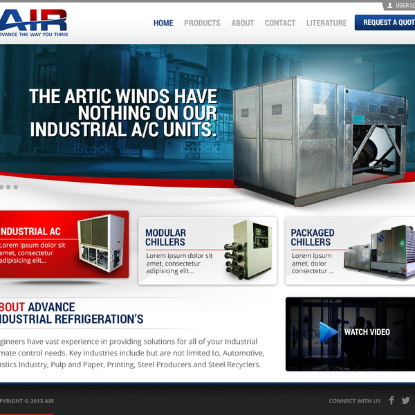 AIR Advance Industrial Refrigeration needs a new website design