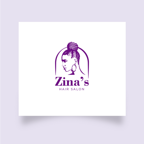 Showcase African Heritage and Glamour for Zina's Hair Salon Logo Réalisé par Τ-ΒöВ