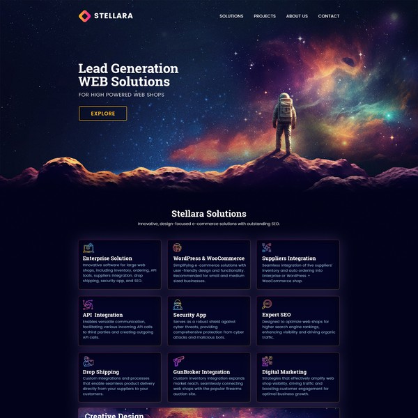 Interactive site for software company
