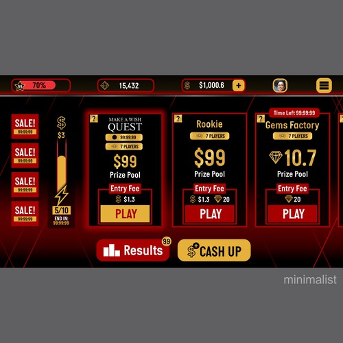 Dominoes Cash main screen styles Design von MasterWraps™