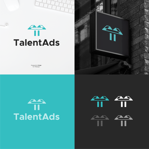 Design a modern, minimalistic logo for a Recruiting Performance Advertising Agency-ontwerp door casign