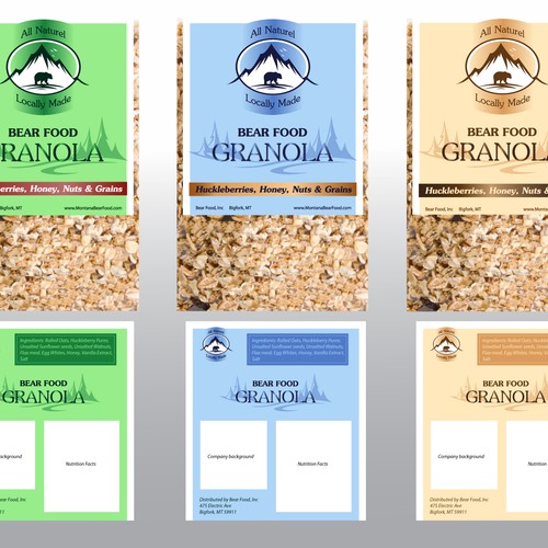 print or packaging design for Bear Food, Inc Ontwerp door Kiwii