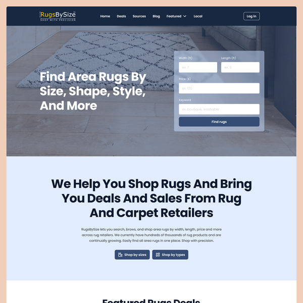 Simple and Sleek Rugs Website Design