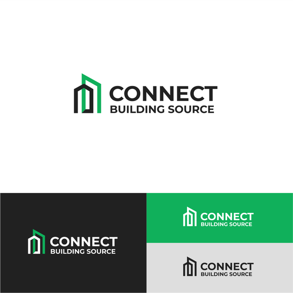 Connect Building Source logo design