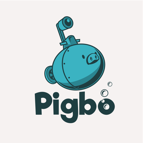 Design funny & minimal logo for 'pigbo' game studio with pig and sub-marine Réalisé par de-ek 06