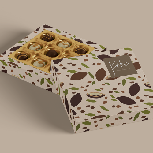 Design a folding chocolate box Design by TechNext Studio
