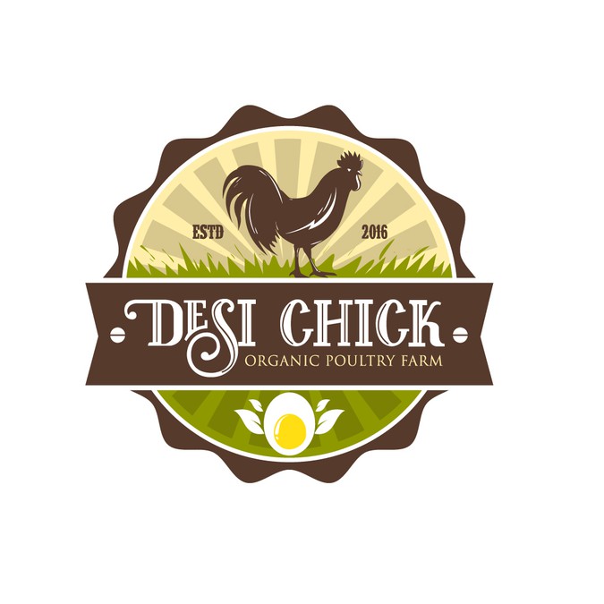 Creating a logo for an organic poultry farming company Logo design