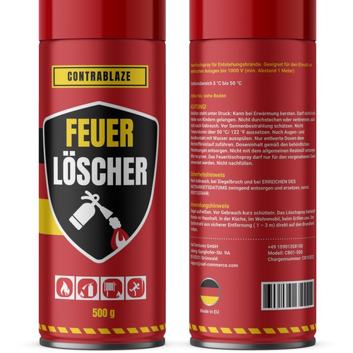 Fire Extinguisher Spray Design Design by Cameleon77