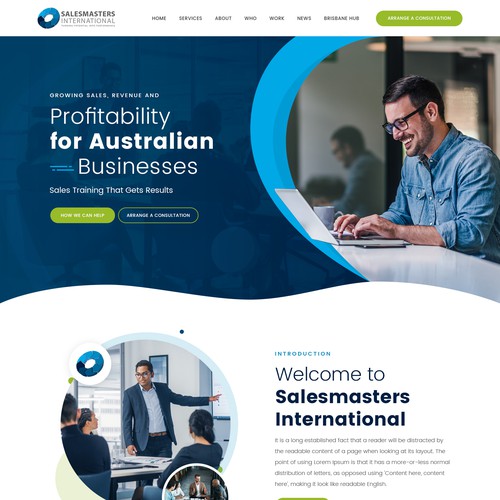 Create an engaging website for a world leading sales consulting company Design von Webwooter™