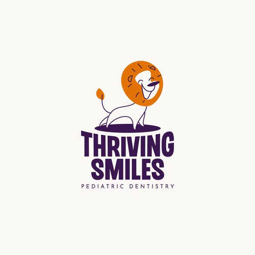 Looking for a modern, edgy, colorful pediatric dental logo that incorporates a lion. Professional yet fun. Does this exi Design by DaliaKK