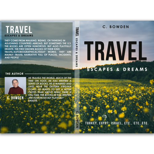 Cover for a travel/autobiography/brief essay book Design by aaliadraws