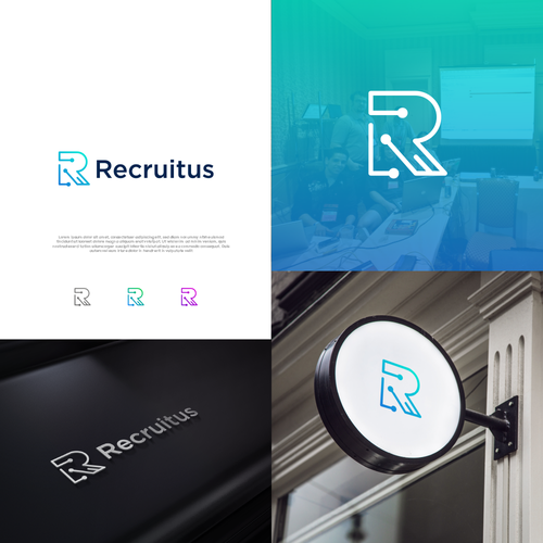 Logo for innovative recruitment company Design by Naztudio