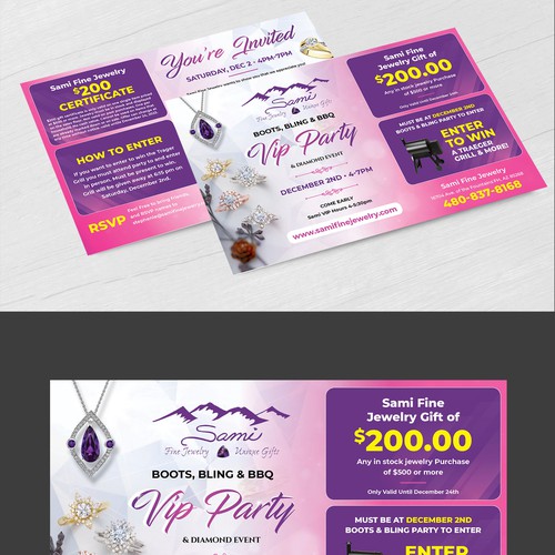 High End Jewelry Store Postcard *EASY* Design in Mind-ontwerp door Krishna Arts