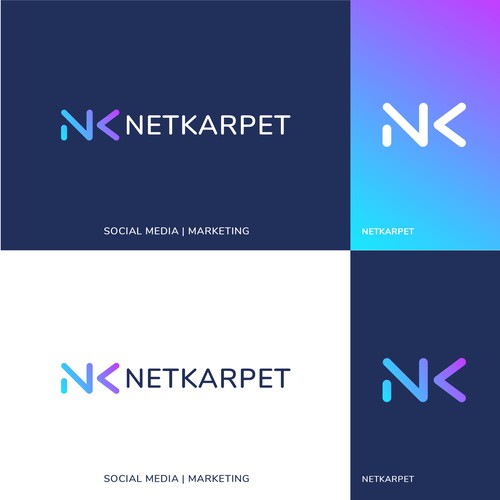 Let's design a visually striking logo for NETKARPET, a marketing agency! Design by ONUN