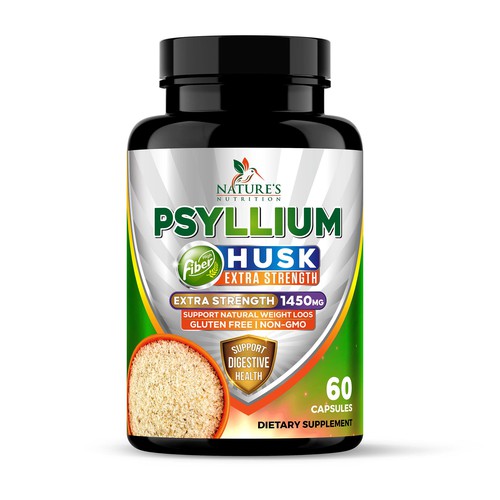Natural Psyllium Husk Capsules Design needed for Nature's Nutrition Design by JOHN's_AlphaCreation