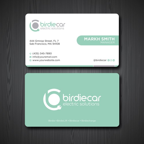 business card for company called birdie Design by Brandmaker artist