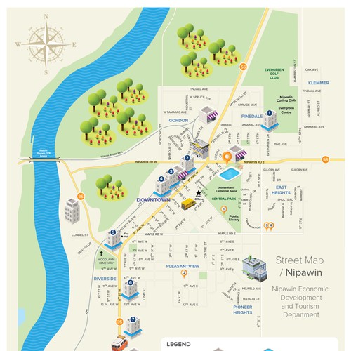 Modern and Engaging Map of Nipawin, SK Infographic contest