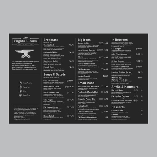 Refresh Menu Design for Local Wood Fired Kitchen Design by Fargo Ajans