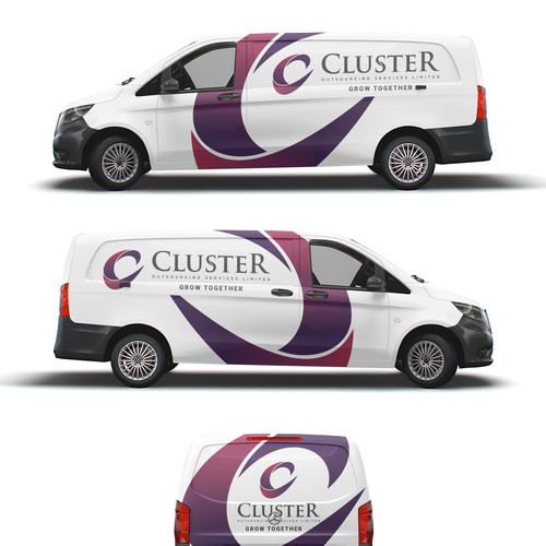 Minimal Car Wrap Design for Mercedes vito(Urgent) Design by Rockyman