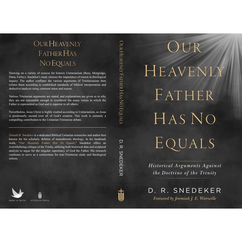 "Help create the best cover design for my book on theological history." winning Book cover