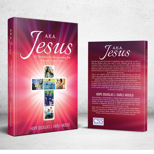 Design a book cover for a Christian Bible Study "AKA Jesus: 22 Sketches for Recognizing Jesus Design by Hennah