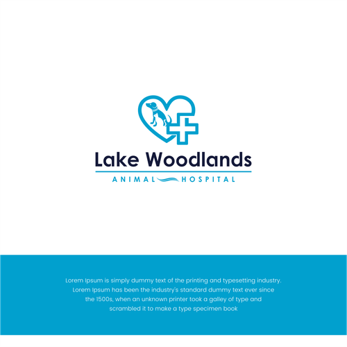 Veterinary logo design for a small animal hospital located next to a lake! Design by amarta_art®