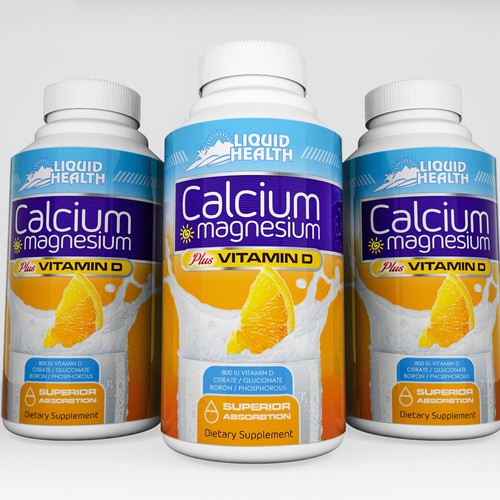 Calcium Magnesium Vitamin Supplement Design by ....Comartstudios™