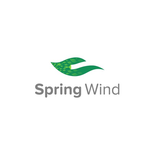 Design di Spring Wind Logo di Diffart