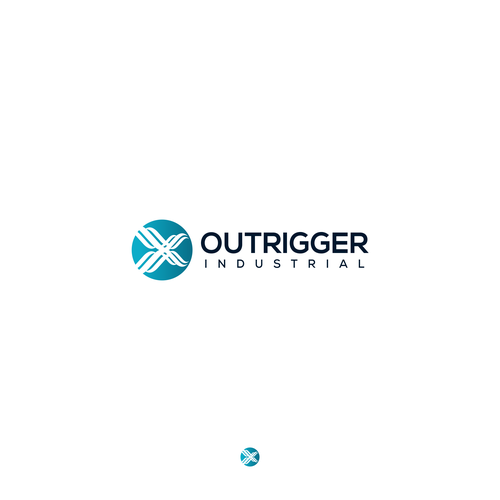 Rugged logo for a new industrial real estate development company called OUTRIGGER. Design by W A W A