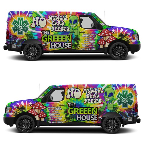 Psychedelic Alien, Mushroom and Hippy Design Needed for Food Truck Design by aricaturrash